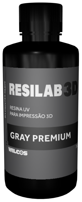 RESINA DE IMPRESSÃO 3D - RESILAB 3D PREMIUM MODELO GRAY