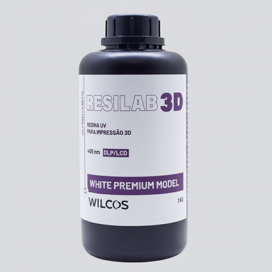 RESINA DE IMPRESSÃO 3D - RESILAB 3D PREMIUM MODELO WHITE